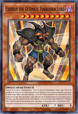 Exodius the Ultimate Forbidden Lord MIL1-EN007