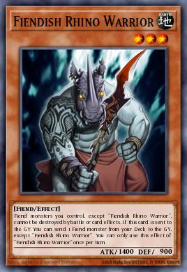 Fiendish Rhino Warrior OP02-EN005
